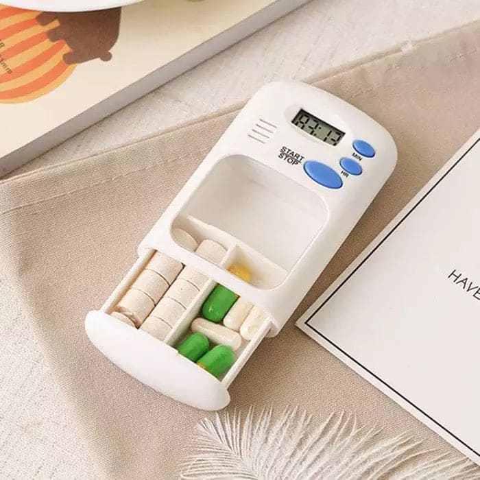 Mini Portable Pill Reminder Drug Alarm Timer Electronic Box, Mini Portable Pill Case, Medication Organizer Alarm Case, Portable Electronic Pill Reminder, Smart Pill Dispenser, 2 Grid Pill Box Mini Portable Pill Reminder Drug Alarm Timer Electronic Box, Mini Portable Pill Case, Medication Organizer Alarm Case, Portable Electronic Pill Reminder, Smart Pill Dispenser, 2 Grid Pill Box